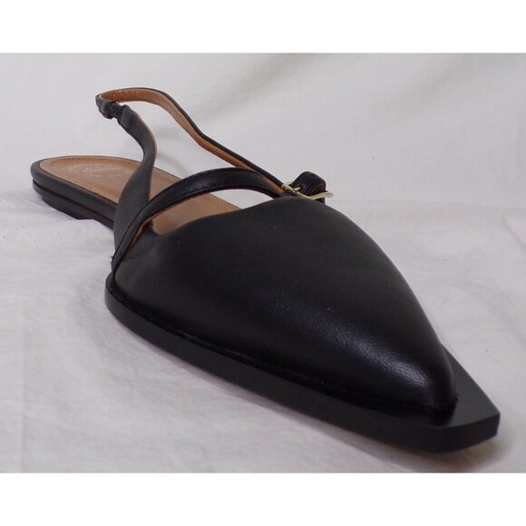 🆕 ATP ATELIER Cortina Pointed Toe Slingback Flat Shoe 8 Black - Picture 10 of 13
